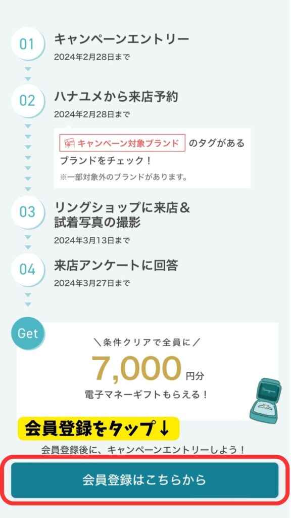 How to apply for the Hanayume ring campaign
