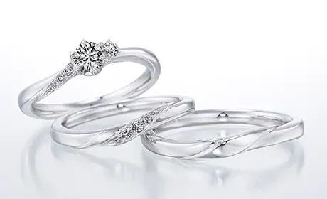 銀座ダイヤモンドシライシで人気の結婚指輪「ブライトボヤージュ」の写真