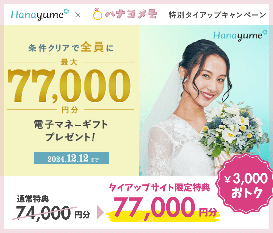 Hanayume and Hanayomemo special tie-up campaign banner